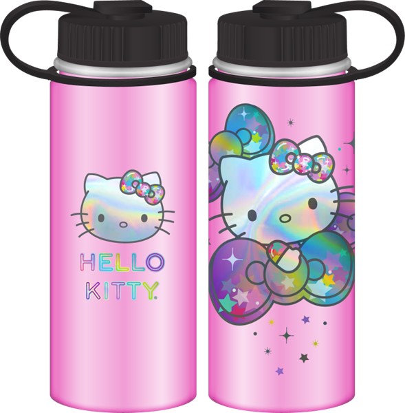 Bouteille d'eau holographique en acier inoxydable Hello Kitty