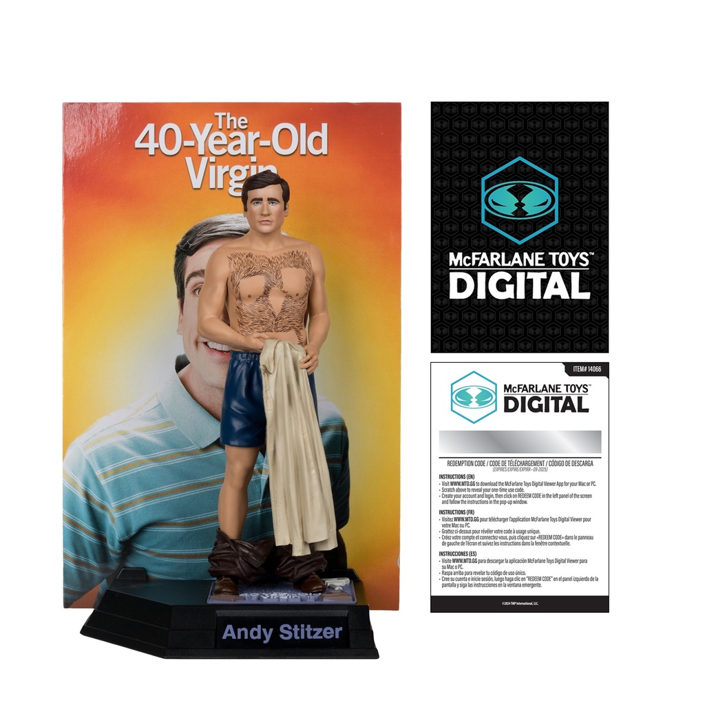 Andy Stitzer (The 40-Year-Old Virgin) 6in Posed Figure with Mcfarlane Toys Digital Collectible
