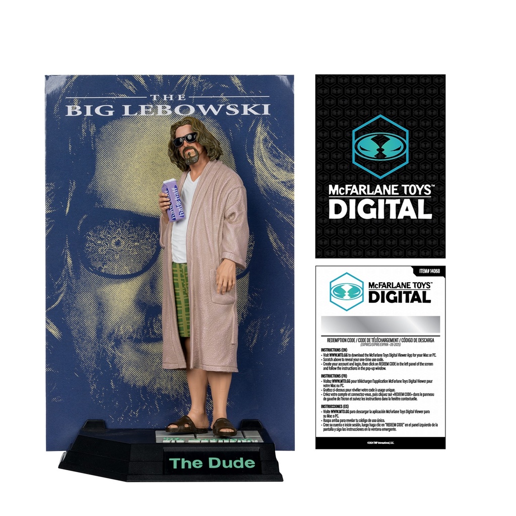 The Dude (The Big Lebowski) 6in Posed Figure with Mcfarlane Toys Digital Collectible