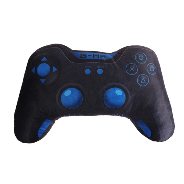 Gamer Blue & Black Controller Pillow