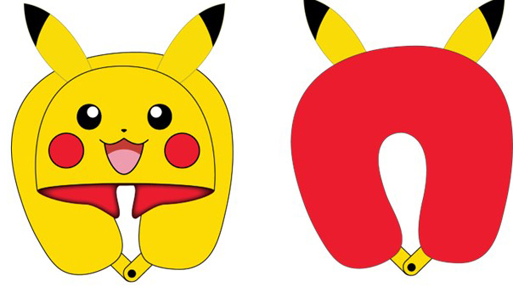 Pikachu Travel Pillow with Hood