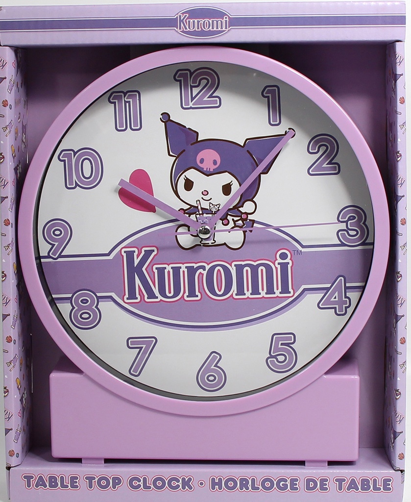 Horloge de table violette Sanrio Kuromi