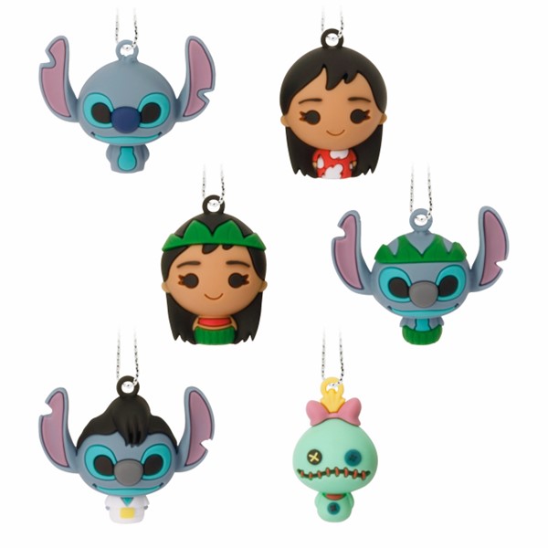 Hallmark Mini Christmas Ornaments (Disney Lilo & Stitch Shatterproof), Set of 6