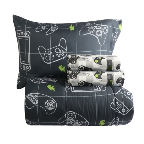 Ensemble de literie simple Gamer, 4 pièces