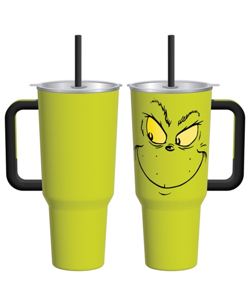 Le gobelet en acier inoxydable Grinch Smile