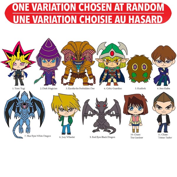 Yu-Gi-Oh! 3D Foam Bag Clip Assortie