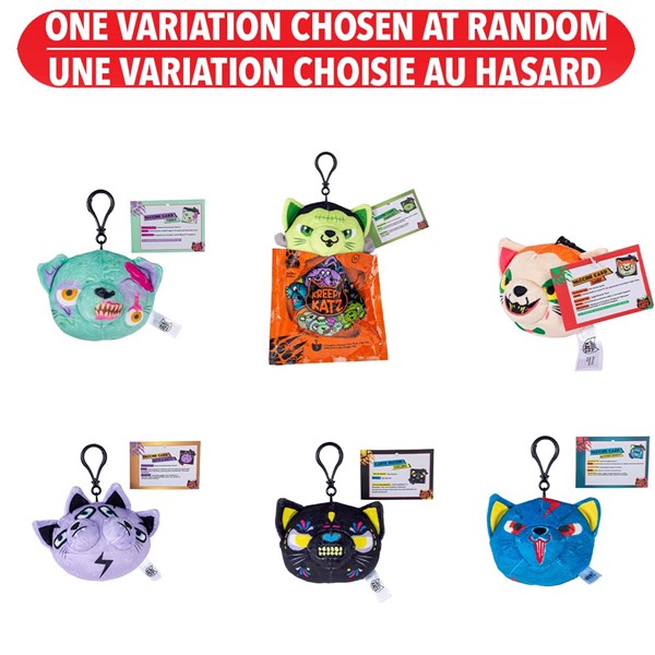Kreepy Catz 4"" Clip On Plush Mystery Bag