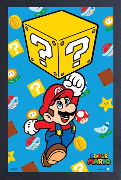 Super Mario Block Jump Art mural