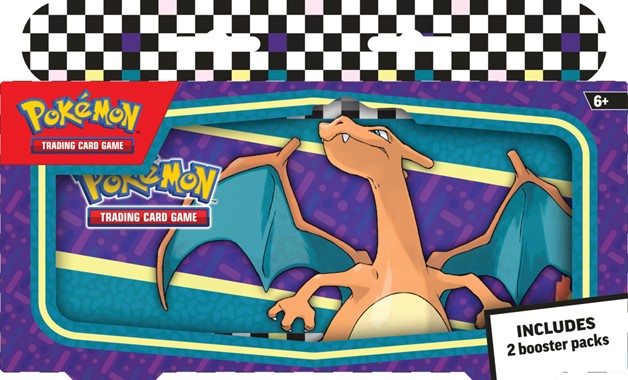Pokémon Trading Card Game 2024 Charizard Pencil Case with Booster Packs (Français)