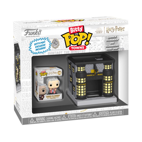 Bitty Pop! Towns Garrick Ollivander and Ollivander Wand Shop