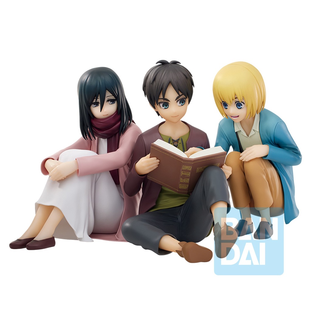 Attack on Titan - Eren Jaeger & Mikasa Ackermann & Armin Arlert Ichibansho Figure Set