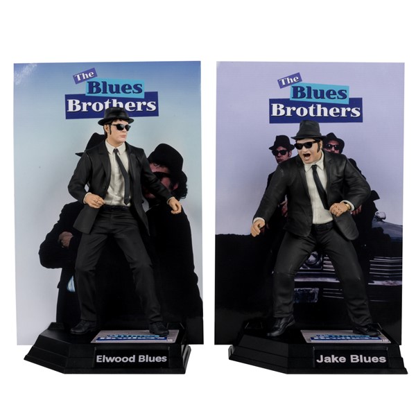Jake & Elwood (Movie Maniacs: The Blues Brothers) 6"" Posed Figures 2-Pack Gold Label