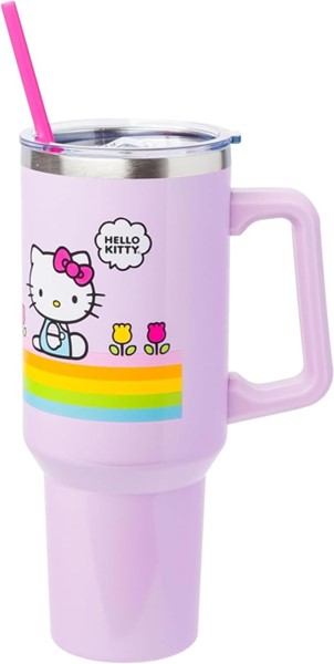 Hello Kitty: Rainbow Stripes Stainless Steel Tumbler