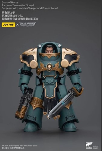 Warhammer The Horus Heresy Action Figure 1/18 Tartaros Terminator Squad Sergeant With Volkite Charge