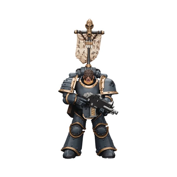 Warhammer The Horus Heresy Space Wolves Grey Slayer Legion Vexilla 1/18 Action Figure