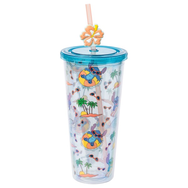 Stitch Ocean Palm Trees Tumbler