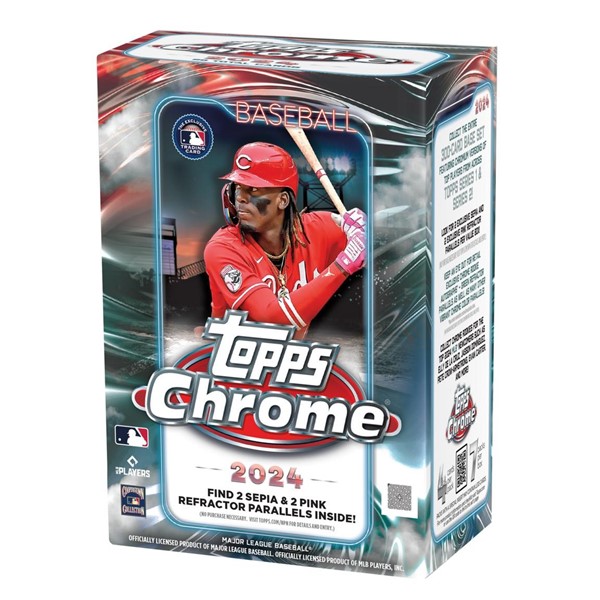 Topps 2024 Chrome MLB Baseball Trading Cards Value Box