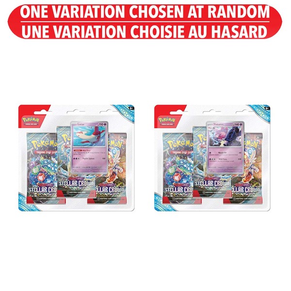 Pokémon Trading Card Game Scarlet & Violet Stellar Crown Booster 3 Pack (French) Assortie