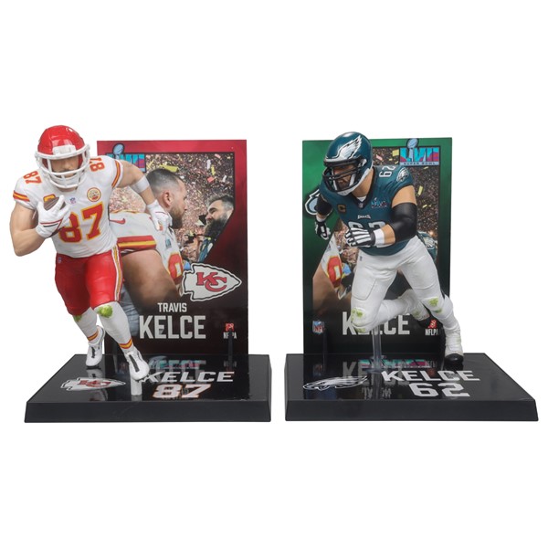 NFL Posed 7-Inch Figures 2-Pack- Jason Kelce (Philadelphia Eagles)/Travis Kelce (Kansas City Chiefs)