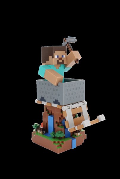 Minecraft Steve Cable Guys Controller & Phone Holder