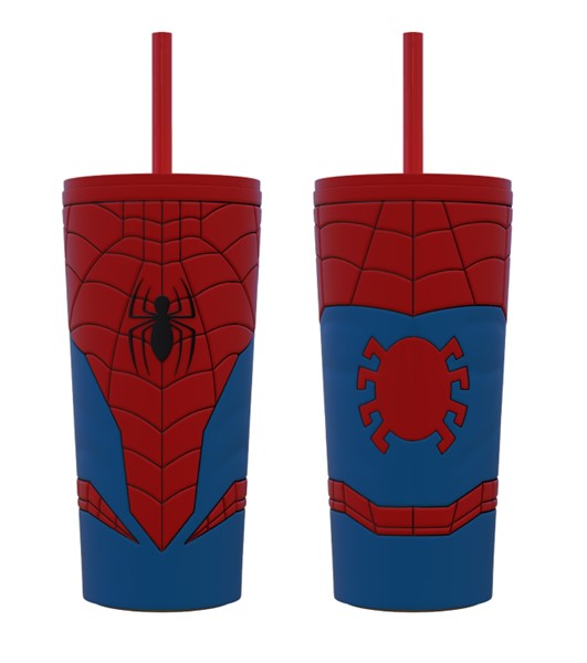 Bouteille d'eau en silicone avec costume de Spider-Man