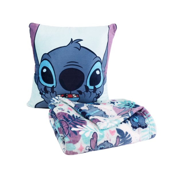 Stitch Plush Throw & Cushion Set