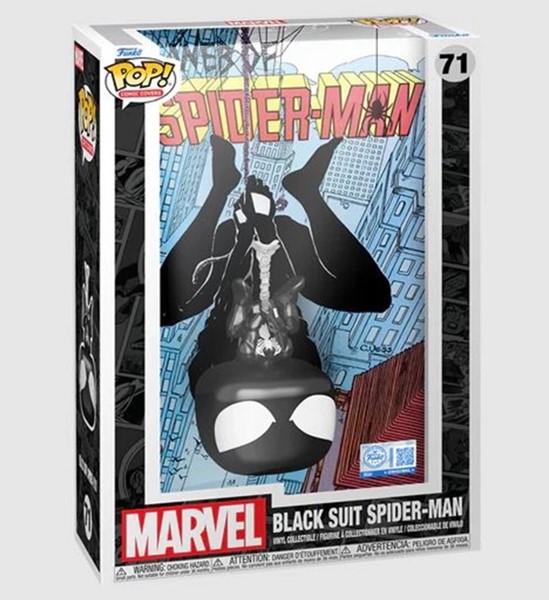 POP! Marvel Comic Cover Black Suit Spider-Man Web of Spider-Man #871