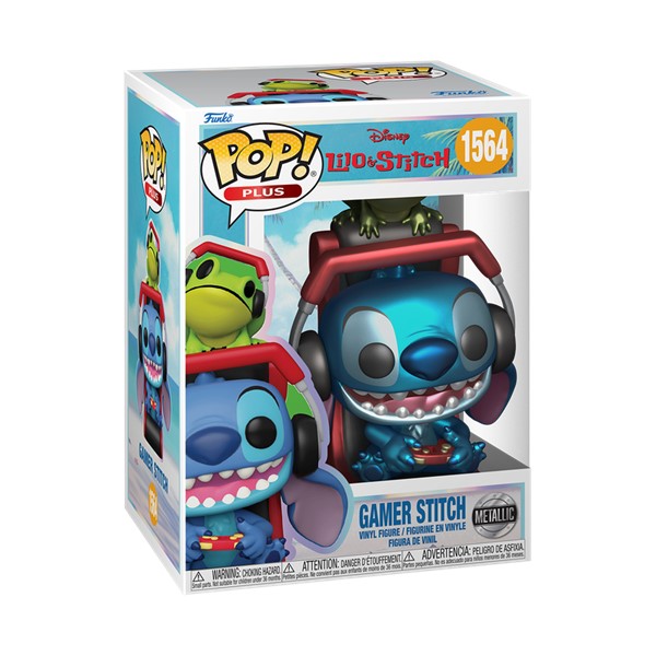 POP! Plus Disney Lilo & Stitch Gamer Stitch (Metallic)
