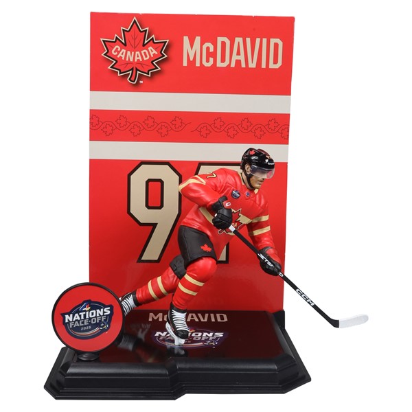 NHL POSED 7-Inch FIGURE-Connor McDavid (Team Canada) 4 Nations Face Off McFarlane's SportsPicks