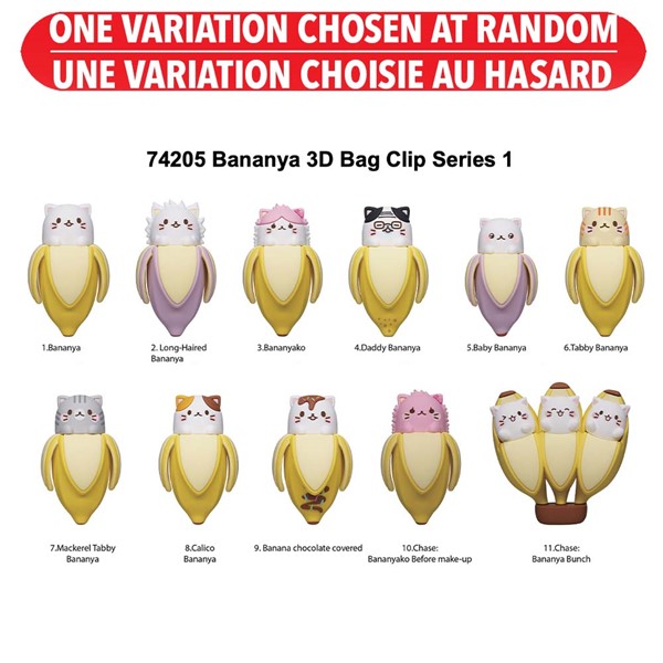 Bananya Figural Bag Clip