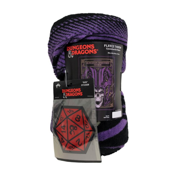 Dungeons & Dragons Blanket with Sticker