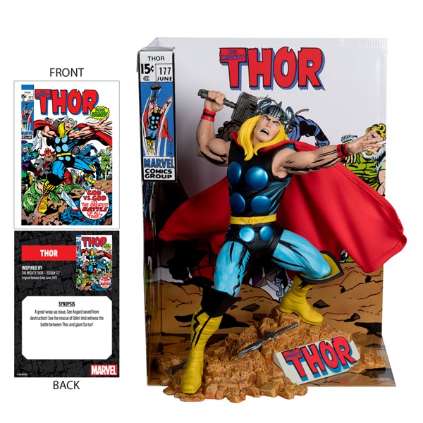 Marvel Thor 1:6th Scale Collectible with Scene & Comic (The Mighty Thor #177)