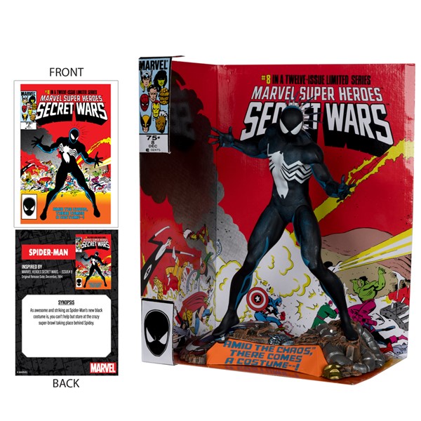 Marvel Spider-Man 1:6th Scale Collectible with Scene & Comic (Marvel Super Heroes Secret Wars #8)