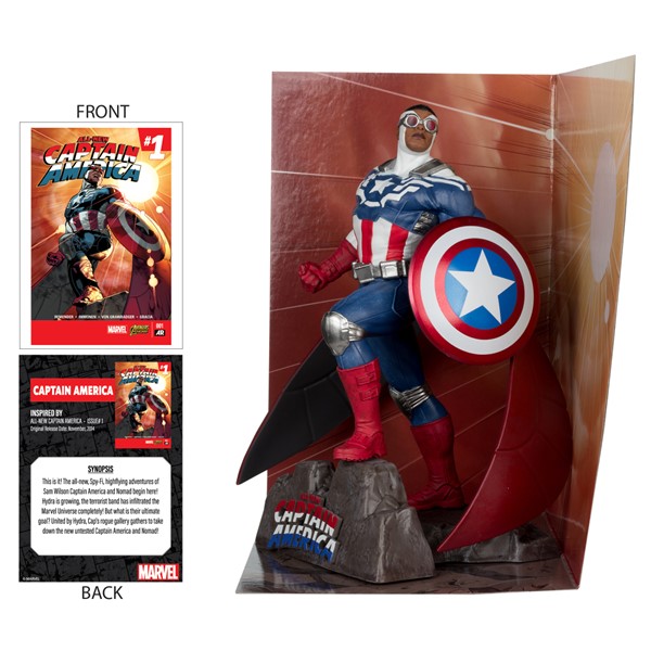 Marvel Captain America 1:10th Scale Collectible with Scene (All-New Captain America #1)