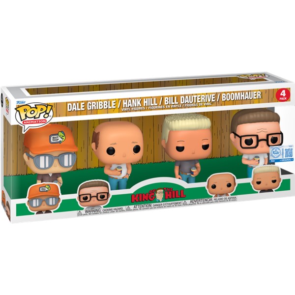 POP! King of the Hill Dale, Hank, Bill, & Boomhauer 4-Pack