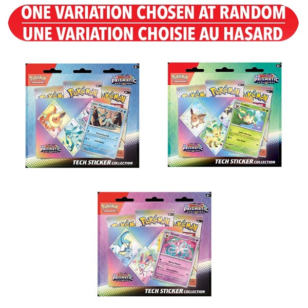 Pokémon Trading Card Game Prismatic Evolutions Tech Sticker Collection - Assortie