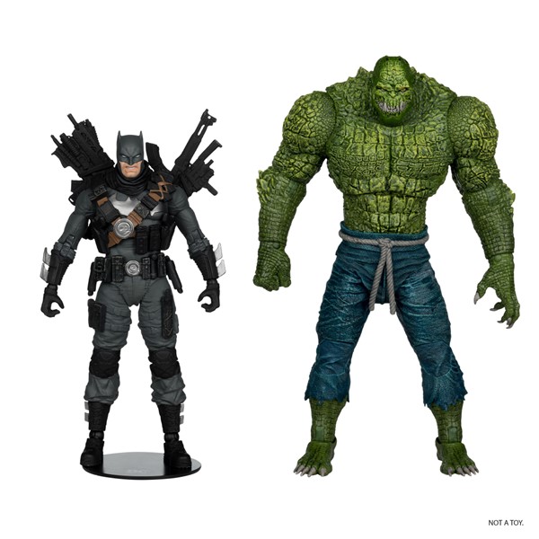 DC Multiverse The Grim Knight vs Killer Croc (Dark Multiverse) 7-Inch Figure and Mega Figure
