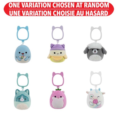 Assortiment de peluches à clipser Squishmallows de 3,5 pouces