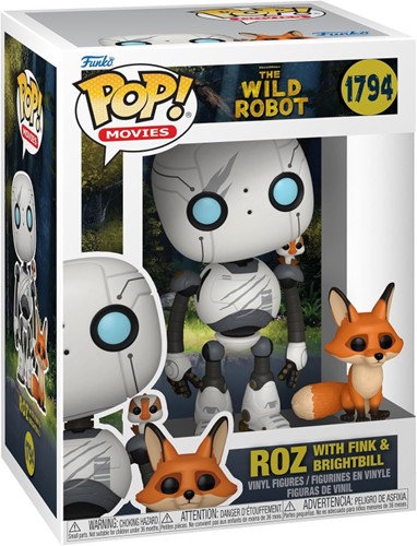 POP! Movies Pop & Buddy: Wild Robot - Roz with Brightbill & Fink Vinyl Figure