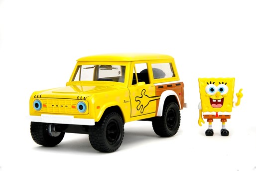 Jada Hollywood Rides 1:24 Scale Die-Cast 1972 Ford Bronco with Spongebob Figure