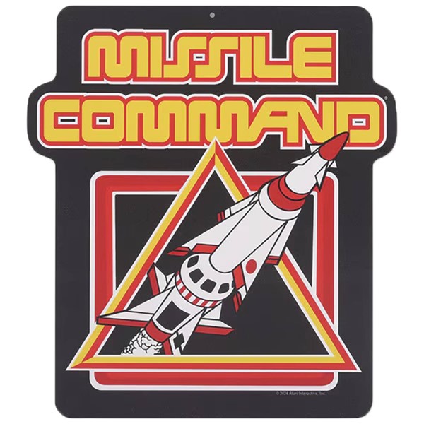 Atari Missile Command Logo 11-Inch Metal Sign