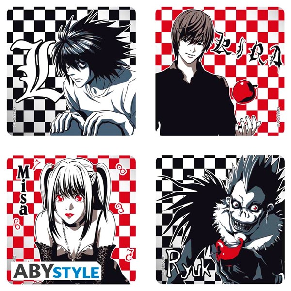 Death Note Characters Coasters 4 Pack