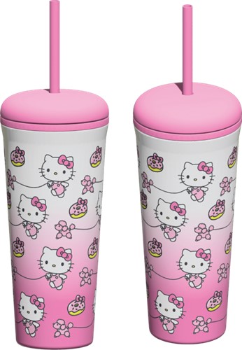 Hello Kitty Pink and White Tumbler
