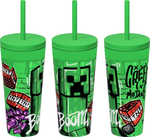 Minecraft: Creeper Cup with Straw