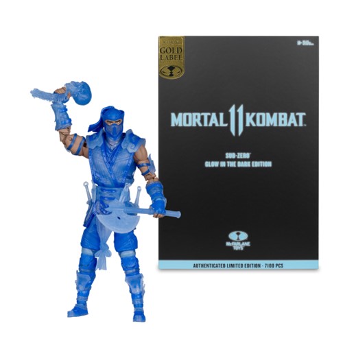 Mortal Kombat Sub-Zero Glow In The Dark Edition Gold Label 7-Inch Action Figure