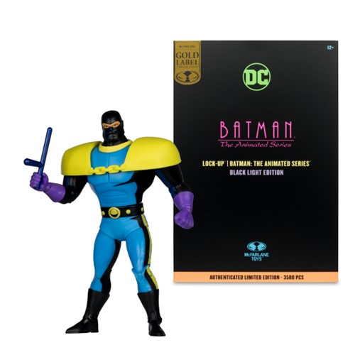 DC Direct Batman: The Animated Series Lock-Up Black Light Edition Gold Label 6-Inch