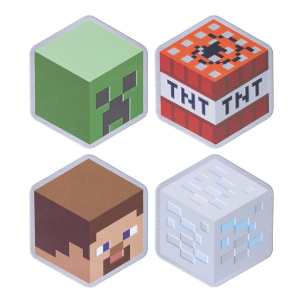 Sous-verres métalliques Minecraft