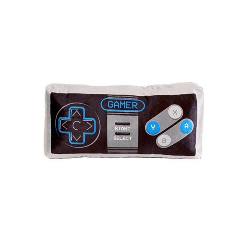 Coussin de manette de jeu noir et bleu