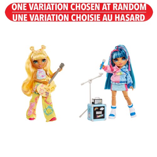 Rainbow High Jr High Rock Band - Bella, Pink 9” Fashion Doll with Guitar
