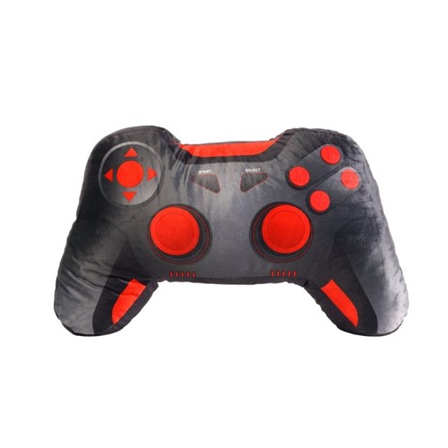 Coussin de manette de jeu noir et rouge
